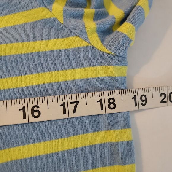 SAINT JAMES L'ATELIER Womens Size 10 Blue Yellow Nautical Striped Cotton Top - Picture 11 of 13